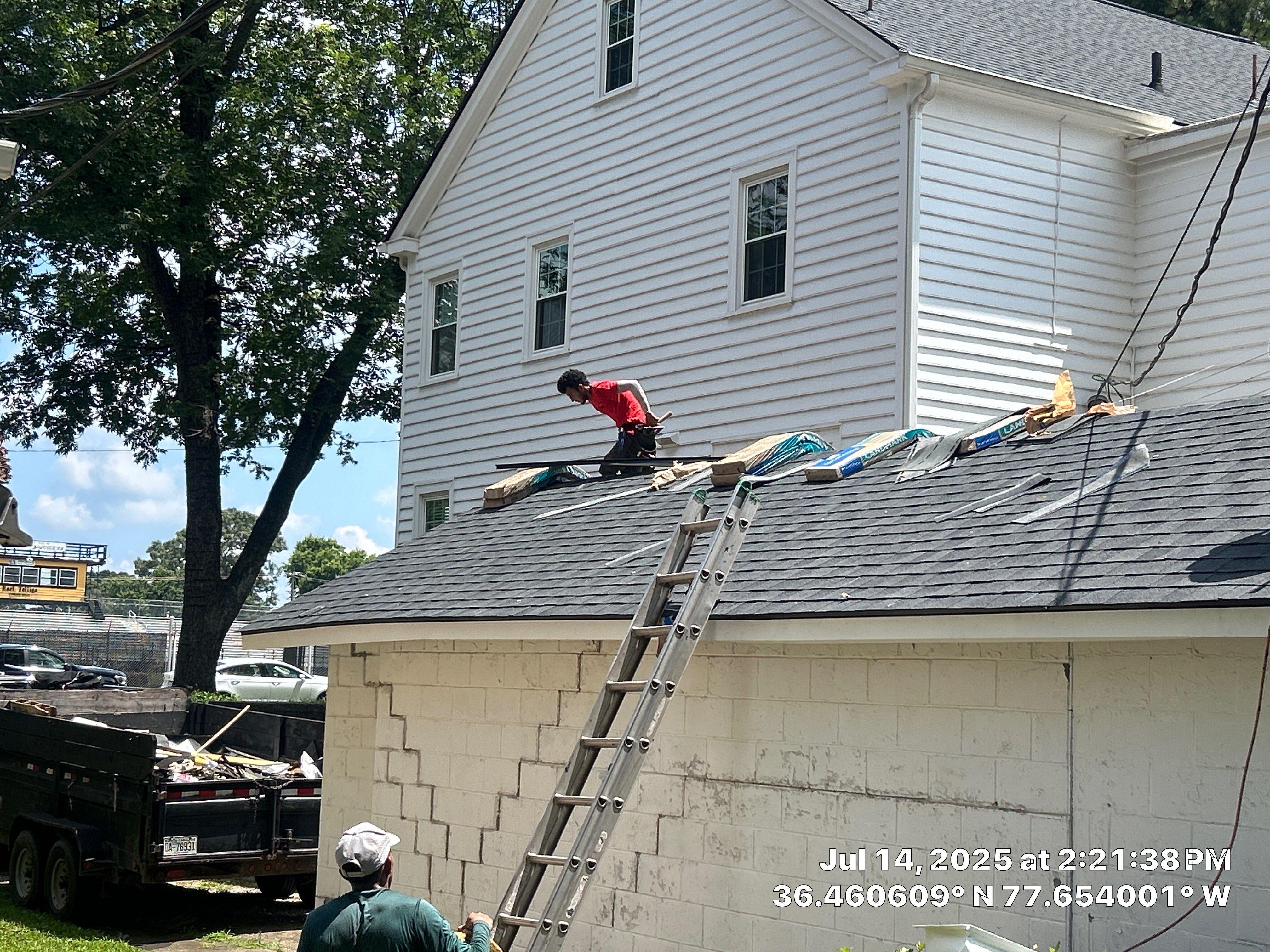Project in Roanoke Rapids by Roofing Solutions