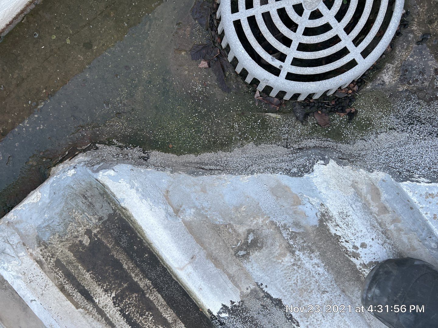 Metal roof restoration on commercial roof using Conklin Benchmark/ PUMA XL acrylic coatings over metal and foam by Straight Edge Roofing Inc