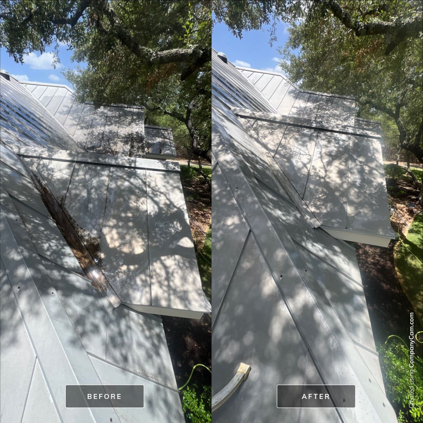 Metal Roof Wash Project in Boerne by Bright Choice