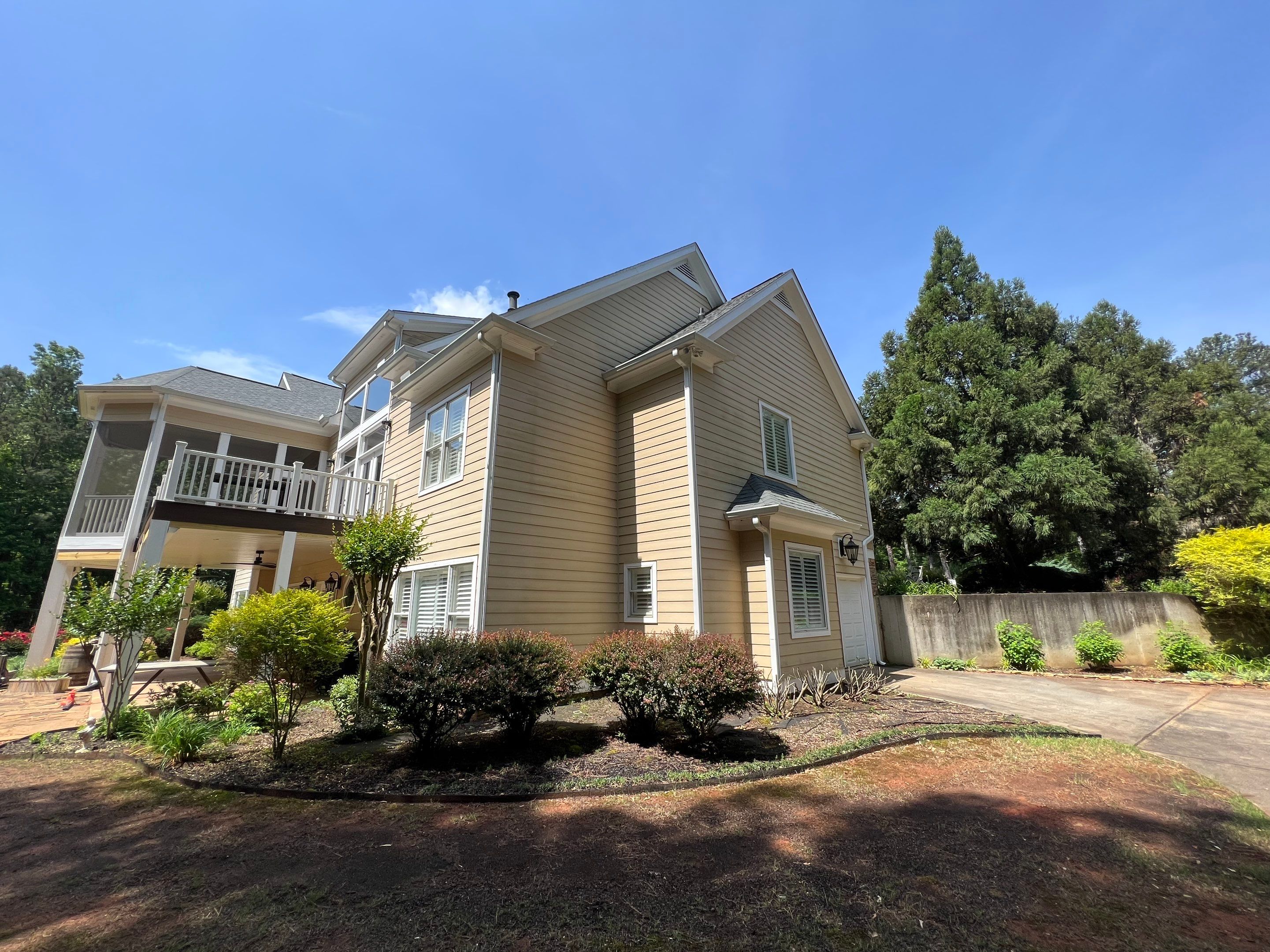 Sage Green Exterior House Painting and Trim Refresh in McDonough by Swift Home Renovations