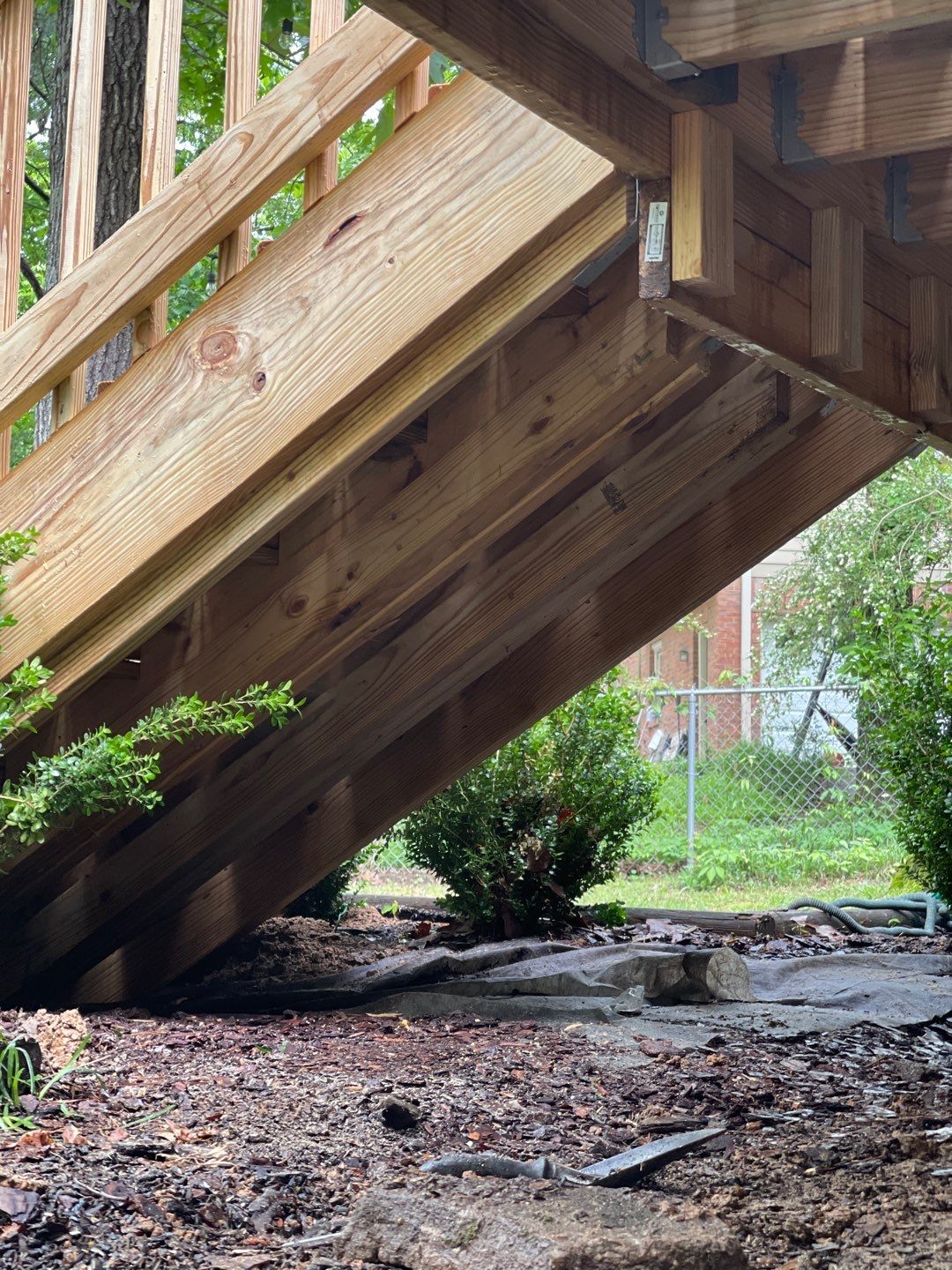 Oak Leaf Circle - Deck Installation  by Pillar and Pine
