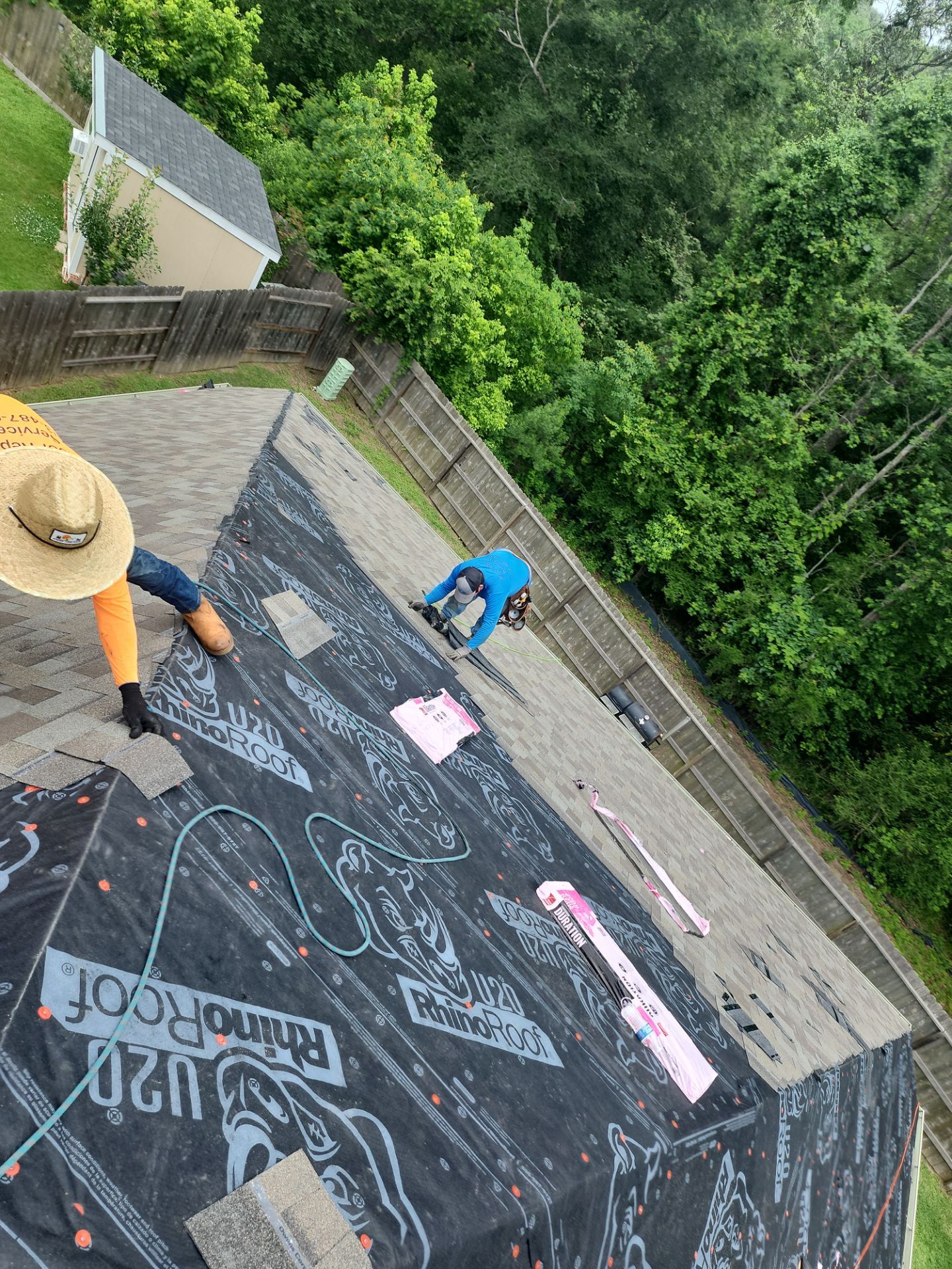 Residential Roofing Installation using Owen's Corning Duration (Lifetime) Shingles by Roof Repair Company