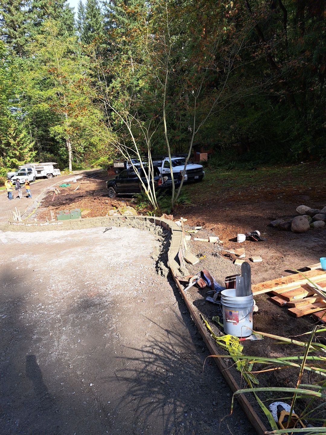 Pia | Custom Concrete Driveway, Walkway & Floating Steps by Jireh Asphalt & Concrete Inc 