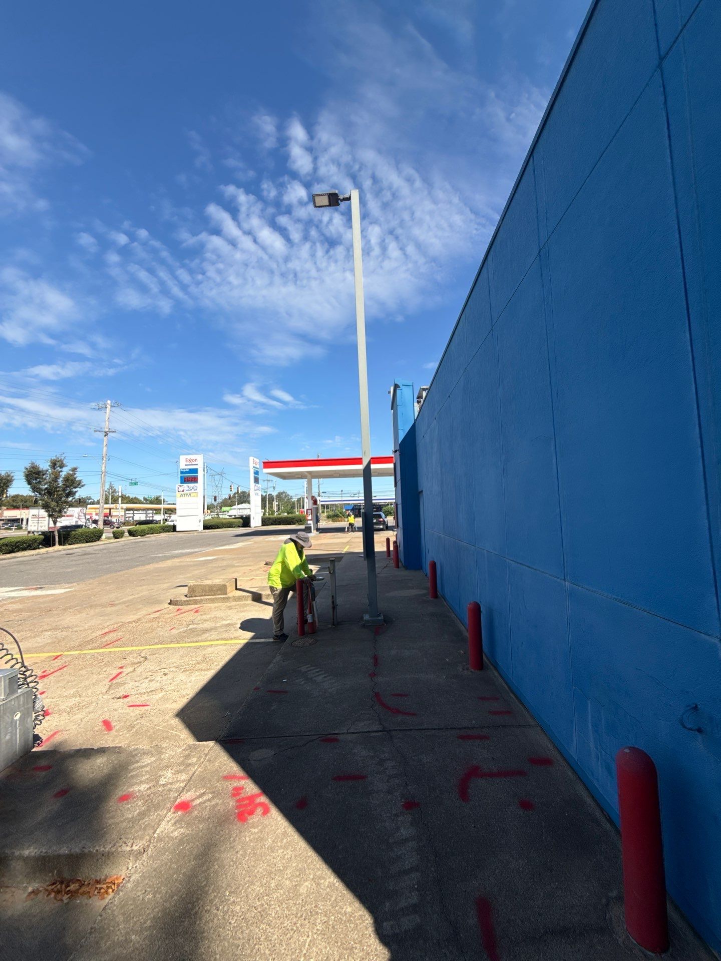 Underground Utility Locating for Memphis Commercial Site by Alsip Locating Service, LLC