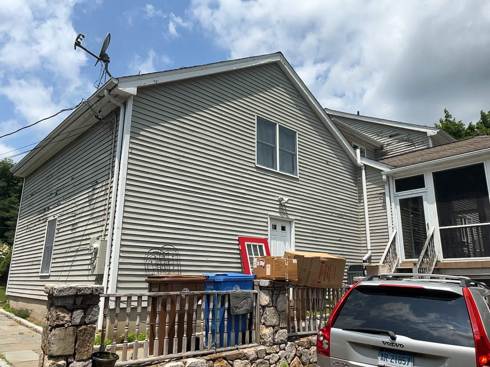 Siding Installation using Mainstreet Colonial & White gutters by A Plus Exterior