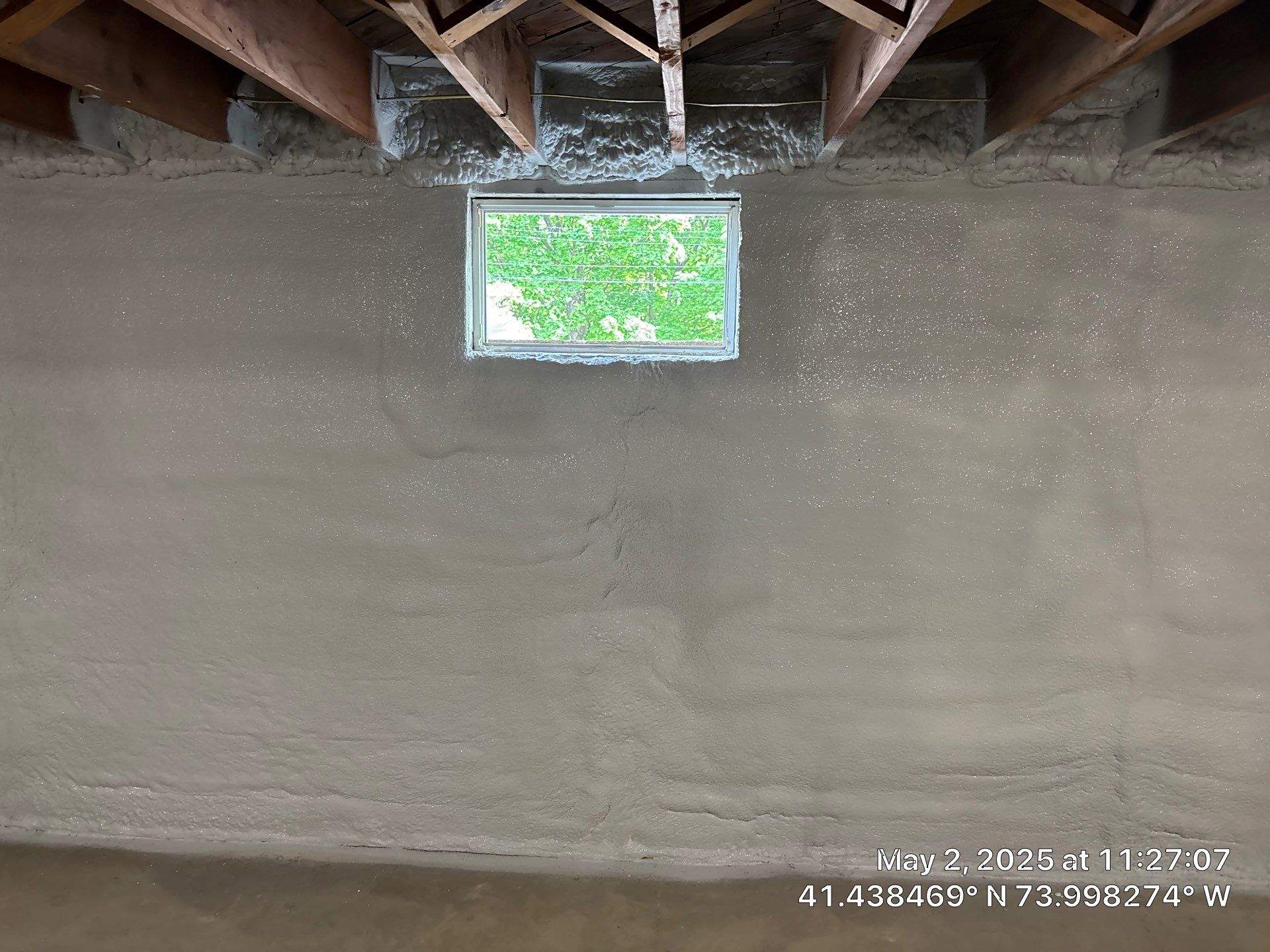 Attic Insulation using open cell spray foam by NYS Foam & Energy
