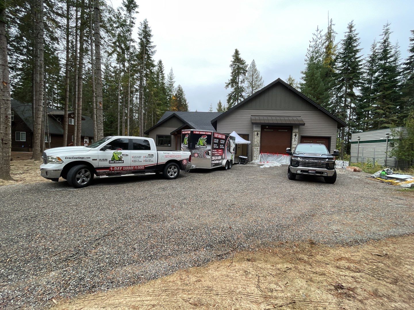 Garage Transformation using Silver Creek and the Penntek Evolution Flooring System by Croc Coatings, LLC
