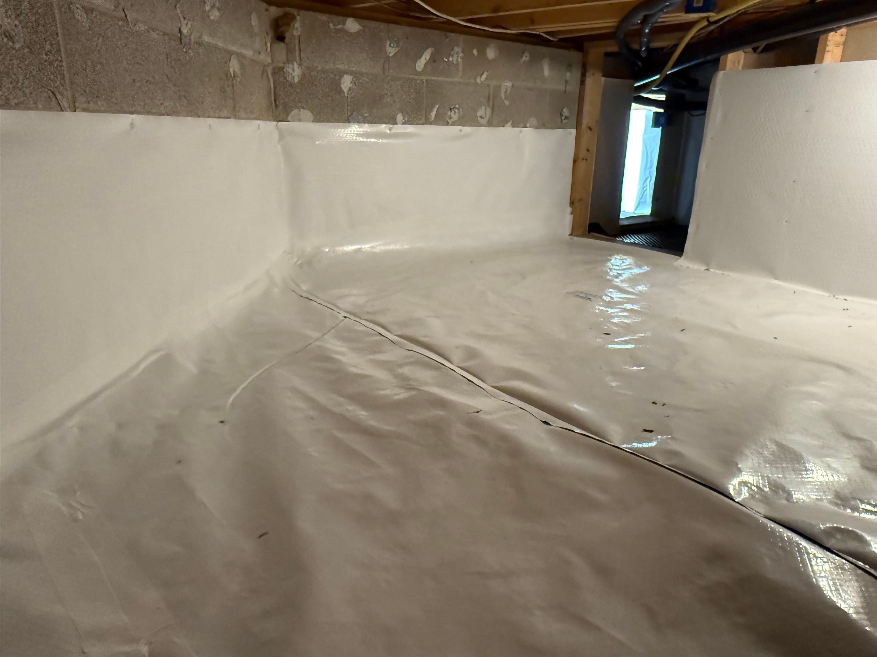 Pocono pines Dry and energy efficient crawlspace. by Burke Home Services