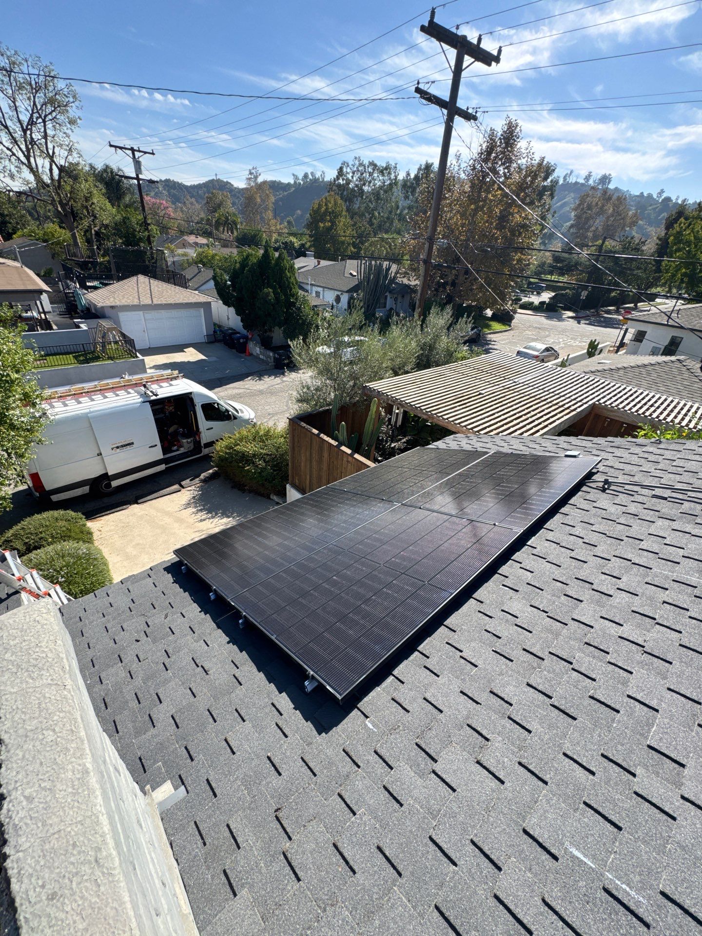 Glendale Residential Solar Installation with Enphase Microinverters on Shingle Roof by AWS Solar