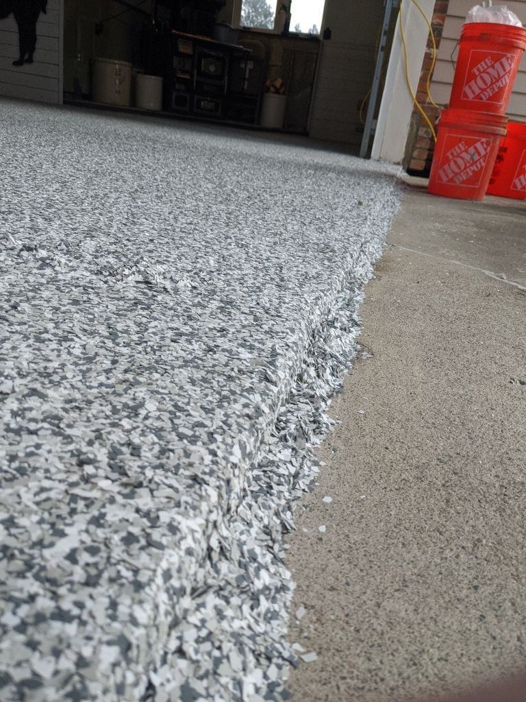 Garage Transformation using Slate Stone and the Penntek Evolution System by Croc Coatings, LLC
