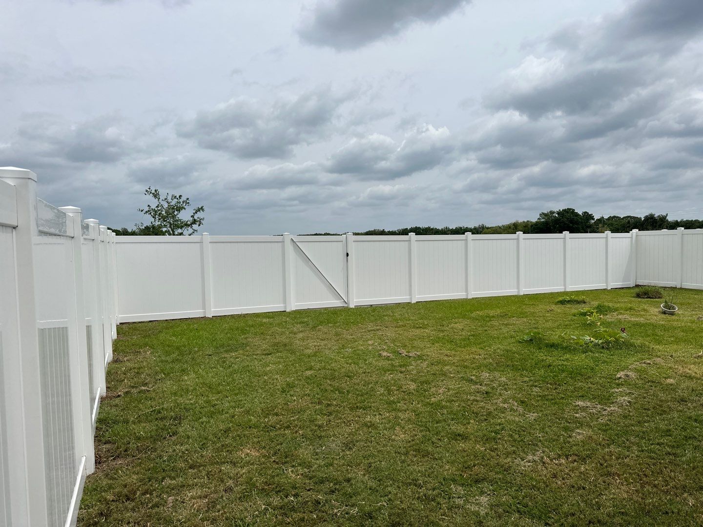 Aluminum Fence Installation using Vinyl Privacy Fence  by Asap fence and gates, LLC