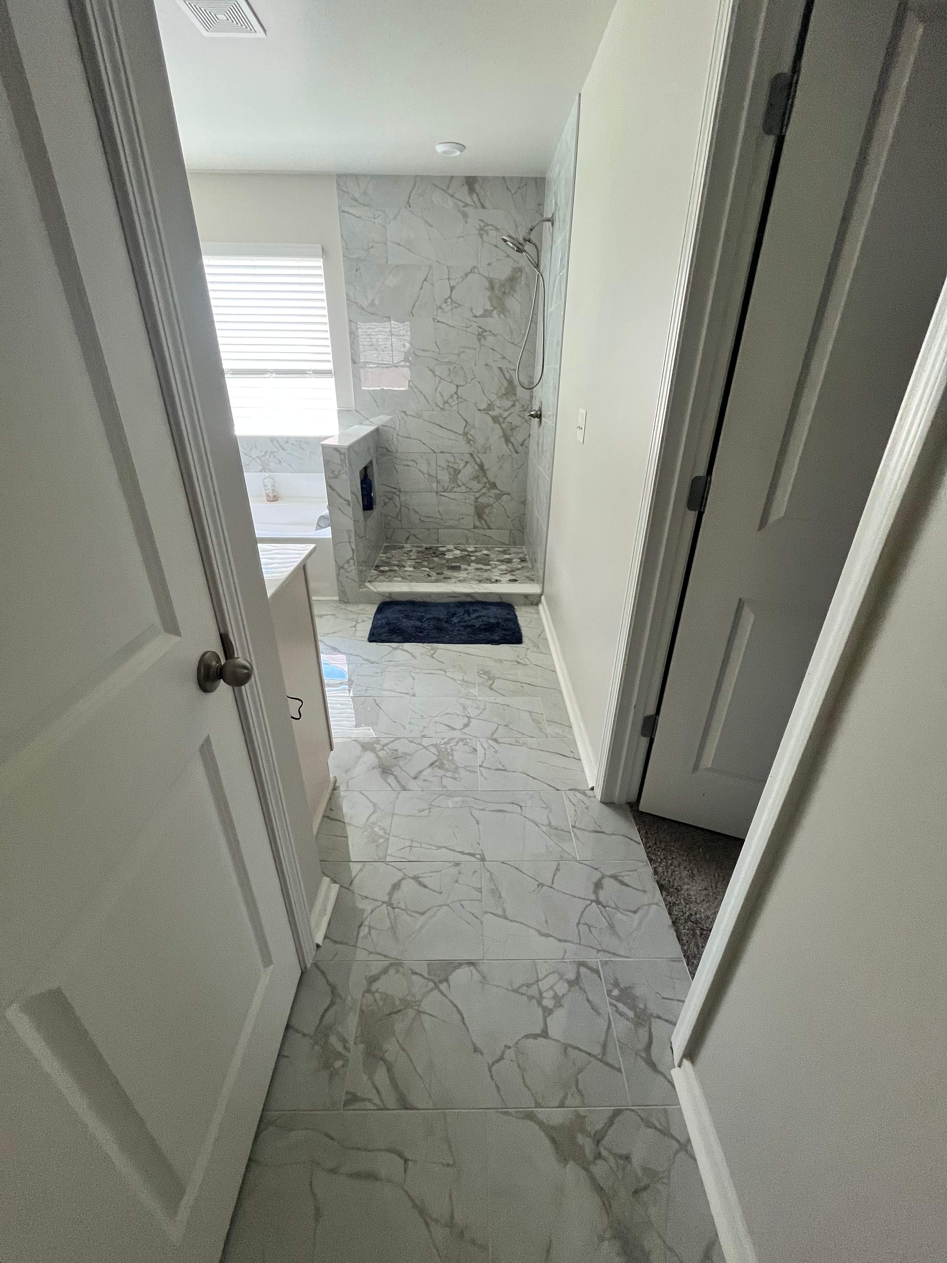 Master bathroom renovation by Prudencio