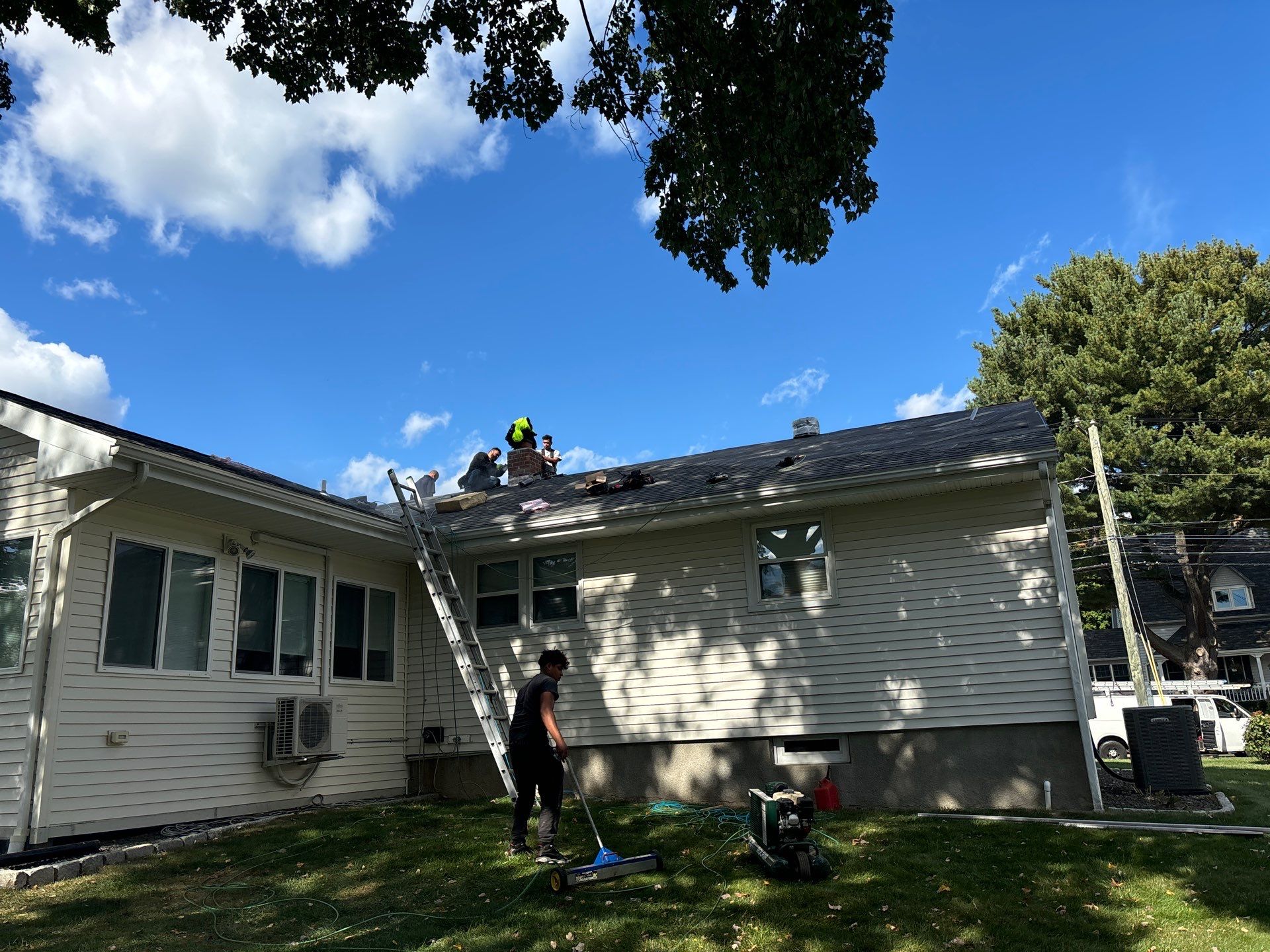 Residential Roofing Installation using Owens Corning TruDefinition Duration AR - Williamsburg Gray by A Plus Exterior