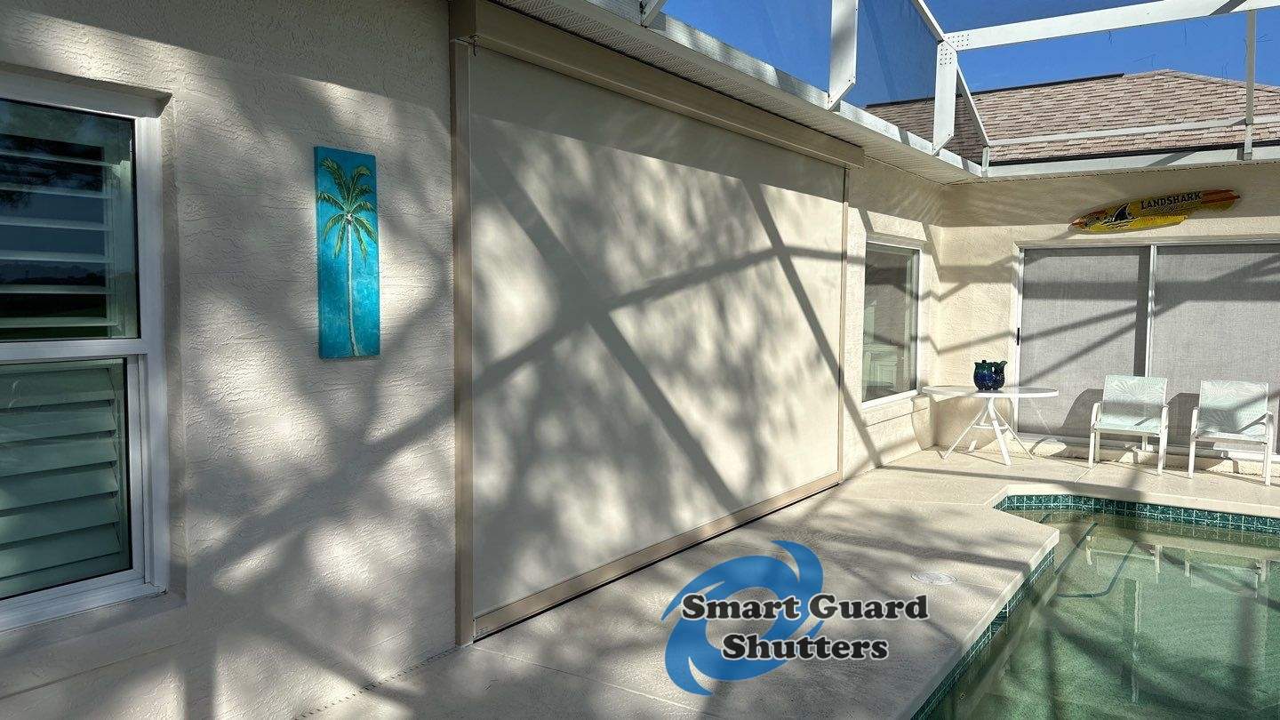 Hurricane Protection in Beige by Smart Guard Shutters