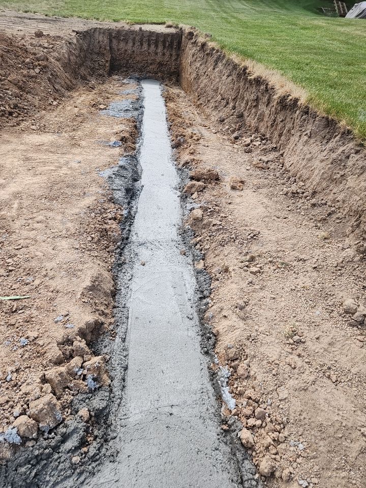 Fence / Retaining Wall using Block then parge by ACE Waterproofing & Basement Solutions