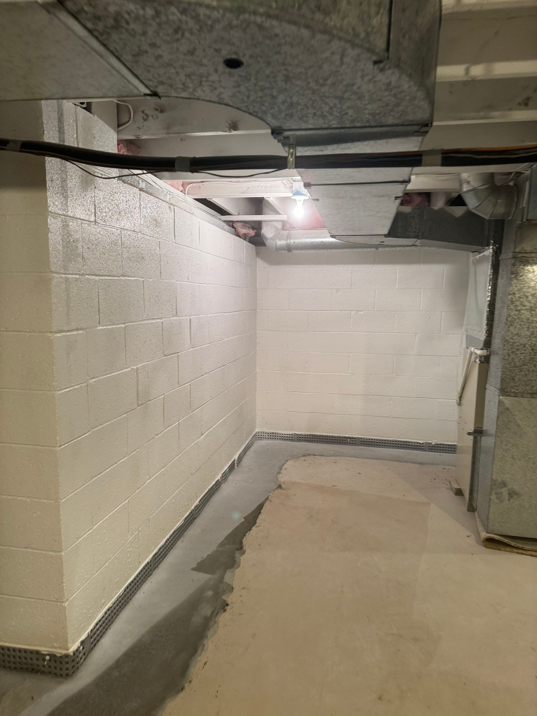 Interior French Drain With Radon Seal & Mold Remediation in Wall Township by Pure Service Pro, LLC 