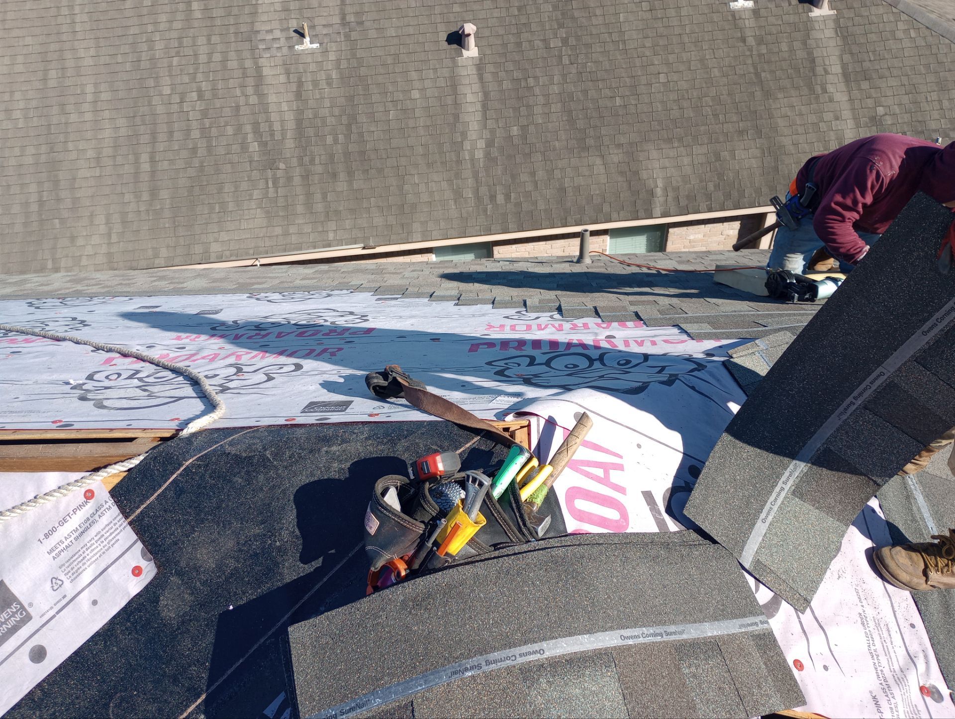 Residential Roofing Installation using Owen's Corning Duration (Lifetime) Shingles by Roof Repair Company