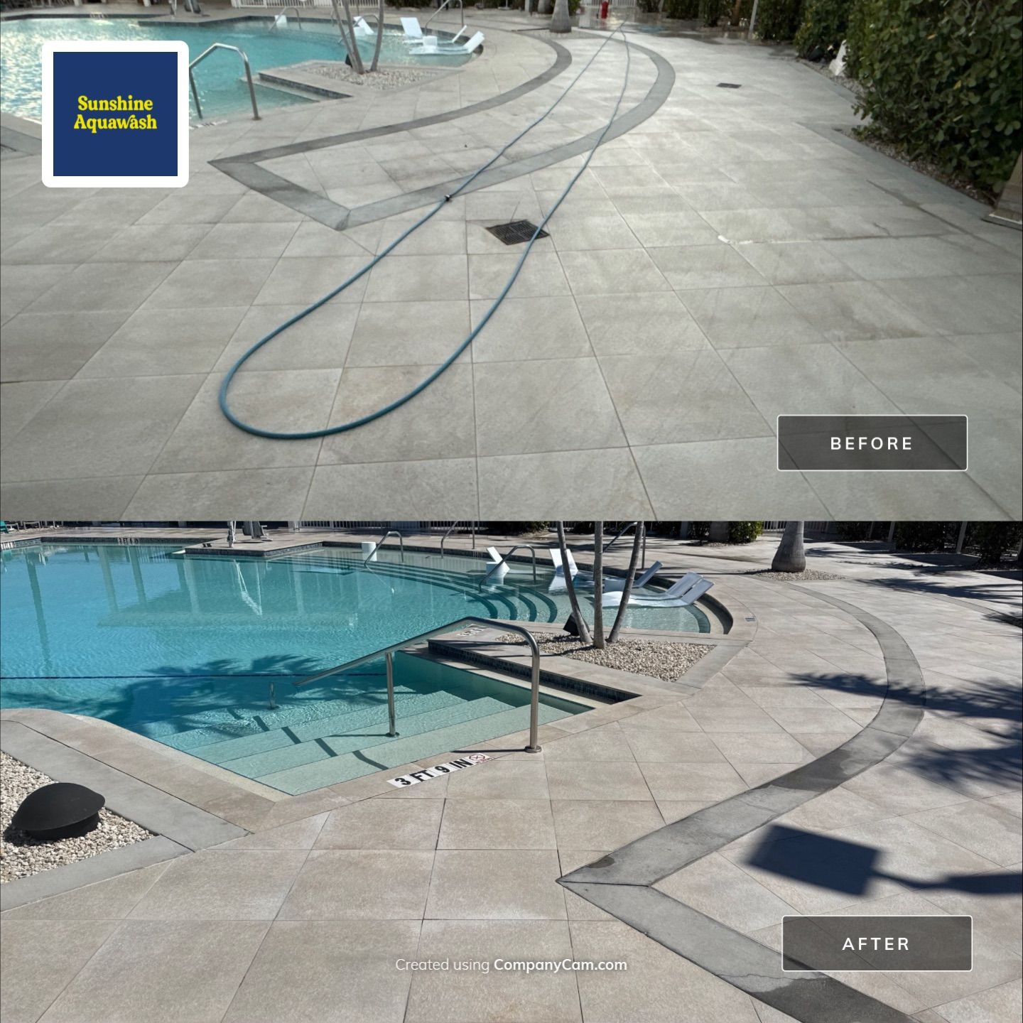 Hotel Pool Deck Cleaning at Compass Hotel Near Anna Maria, FL by Sunshine AquaWash