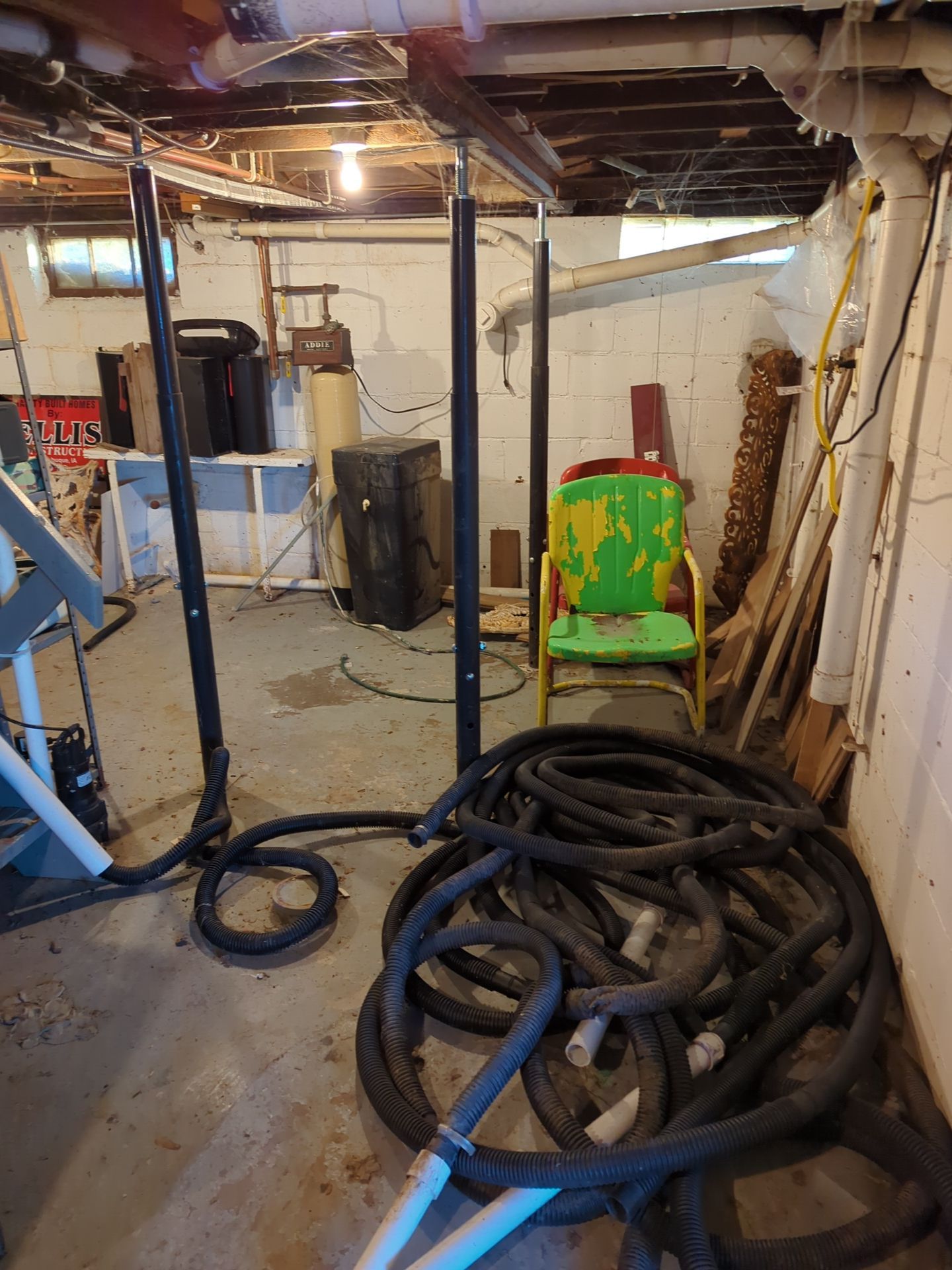 Basement Waterproofing using Drain tile system and a foundation wrap by ACE Waterproofing & Basement Solutions