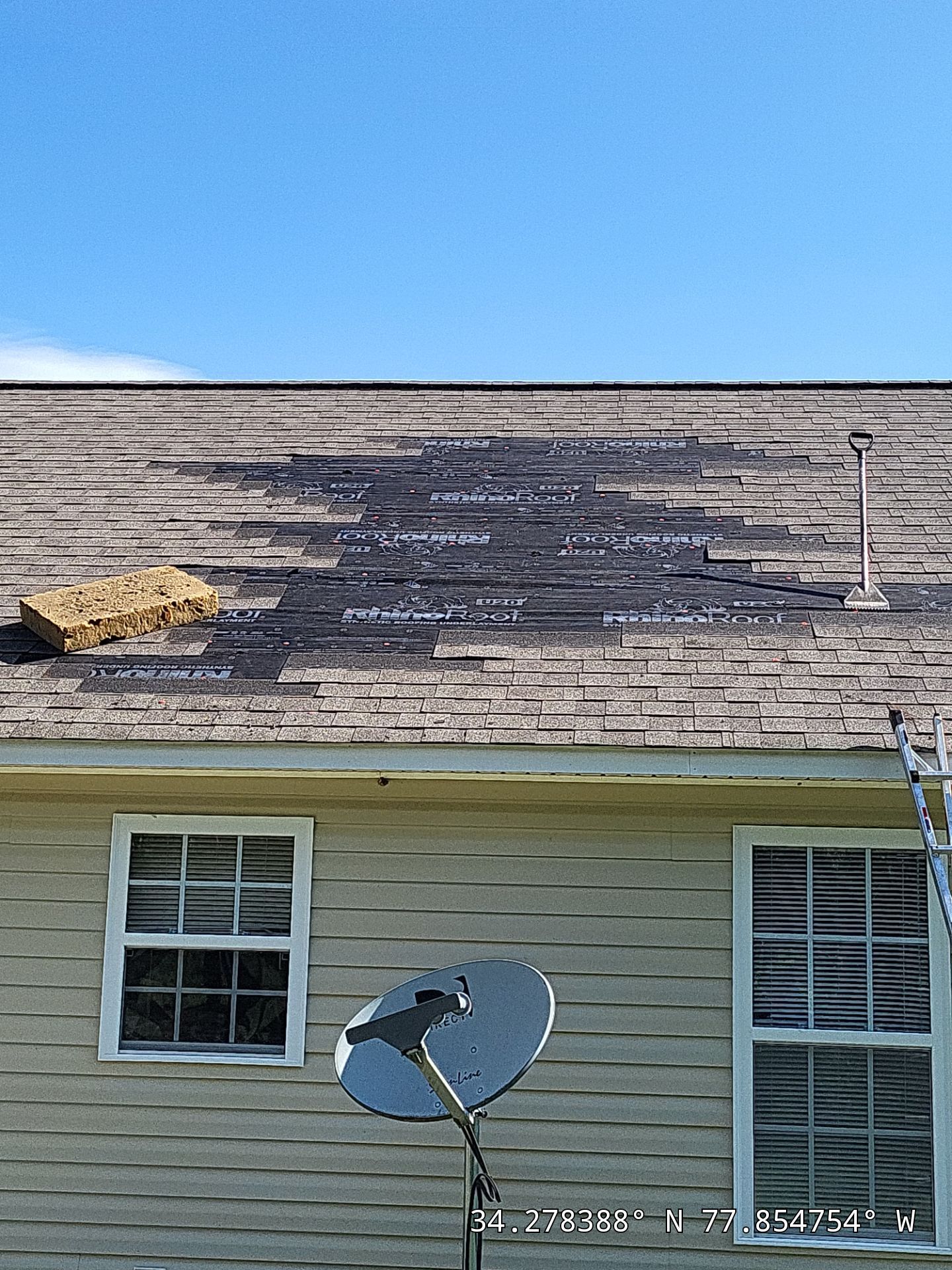 Localized Roof Repair in Progress in Wilmington, NC by RGR Construction and Roofing, LLC