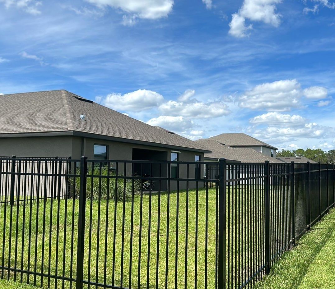 Aluminum Fence Installation using Black 3 Rail Aluminum Fence by Asap fence and gates, LLC