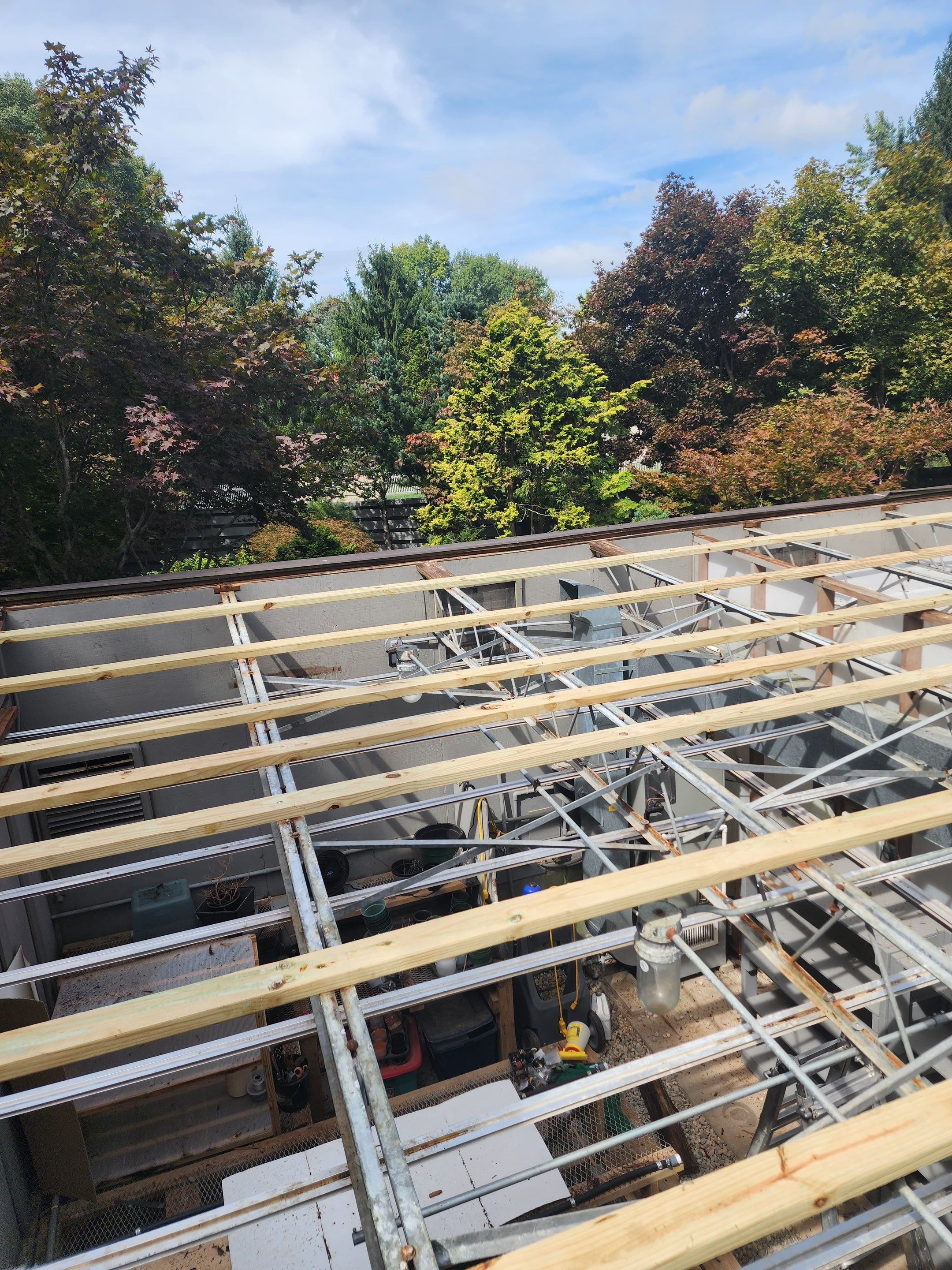 Greenhouse Roof Replacement and Structural Framing Repair in Centerville by Level Up Roofing and Restoration Services LLC