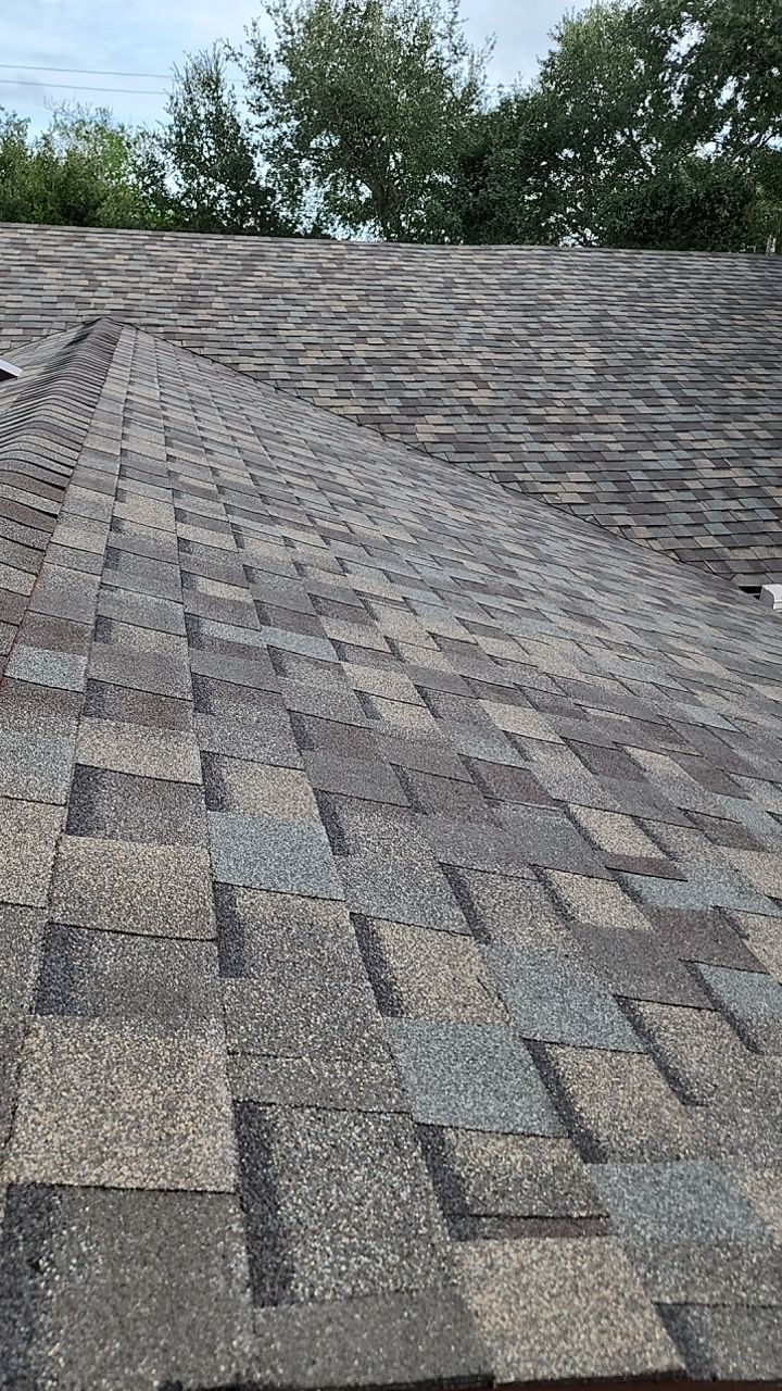 Full Roof Replacement using Certainteed Landmark Weatherwood by Galvan Roofing and Construction