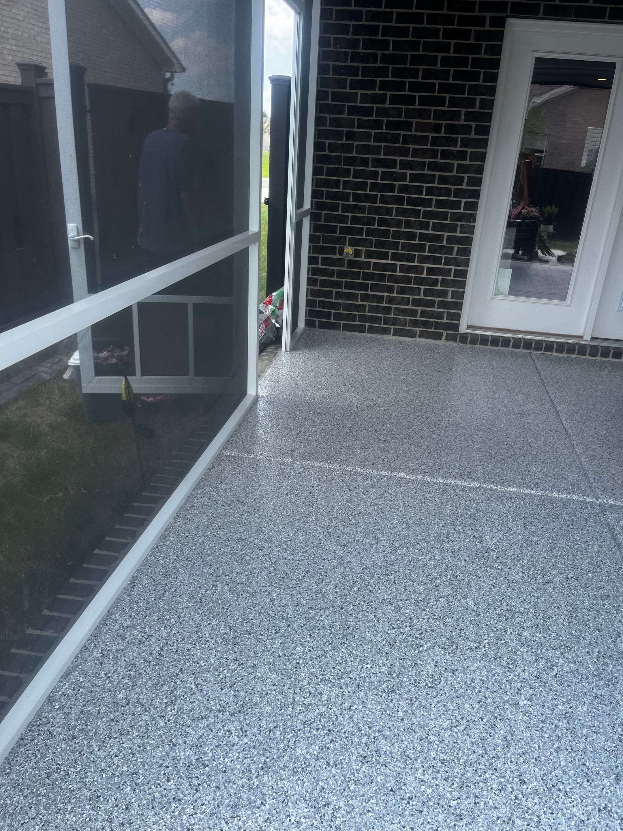 Patio Floor Coating using Coyote by My Garage Floor Guys