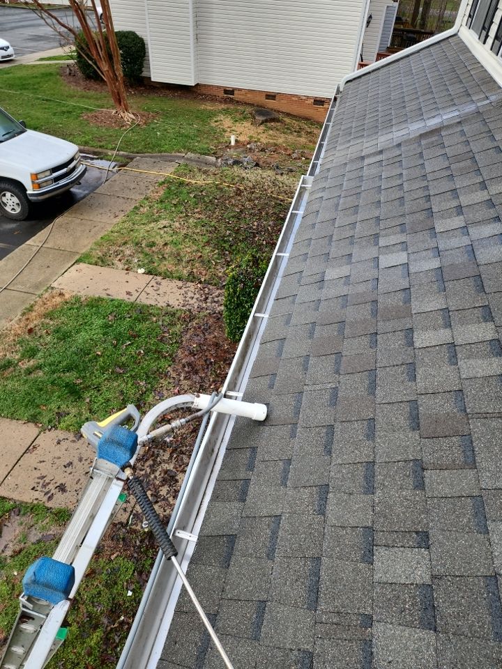 Gutter Cleaning using water by Power Wash Masters LLC