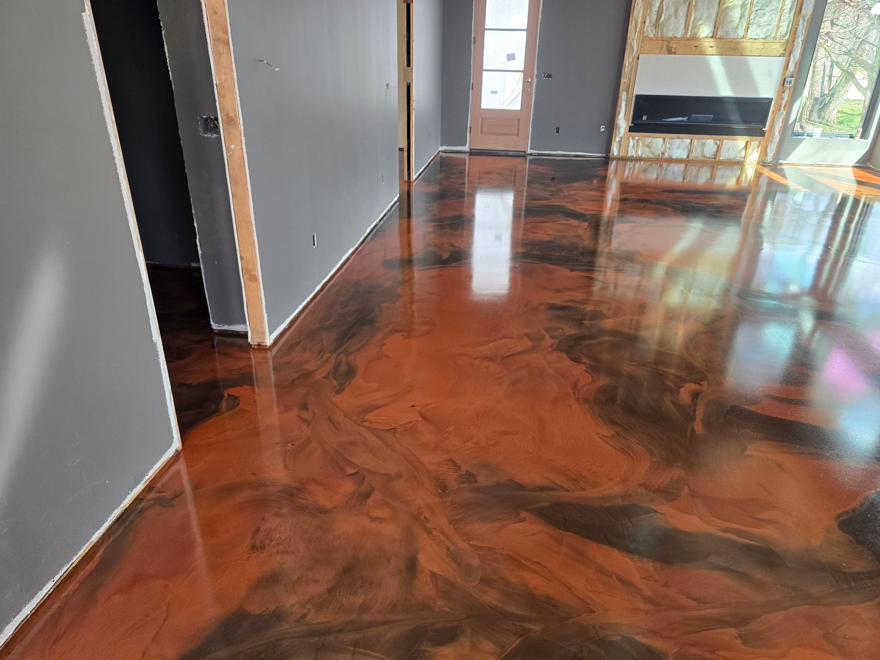Metallic Floor Using Cafe and Bronze  by Elite Floor Solutions