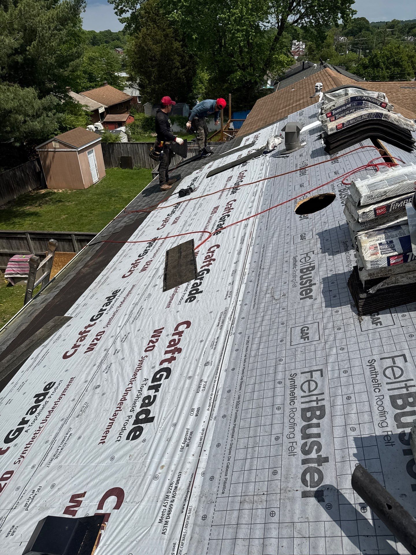 Residential Roofing Installation using GAF HDZ SHINGLES by La Bendicion Contruction Llc