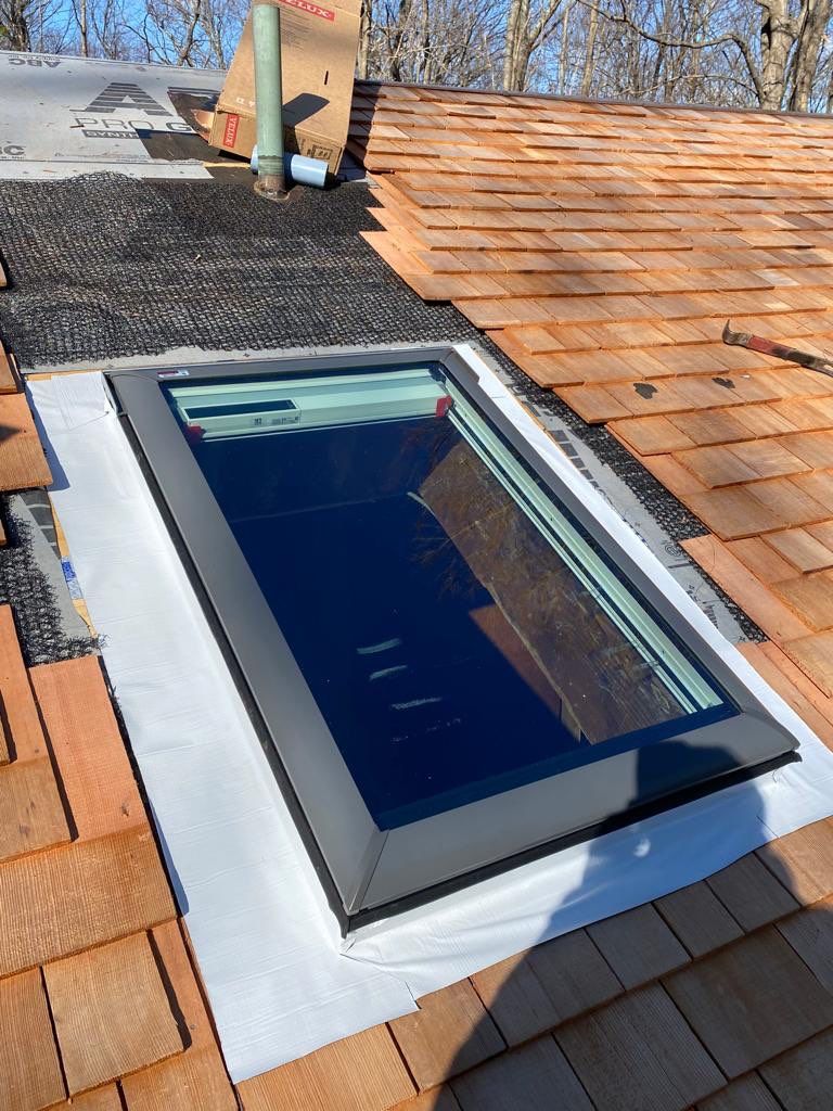 Residential Roofing Installation using Wood Shake by A Plus Exterior