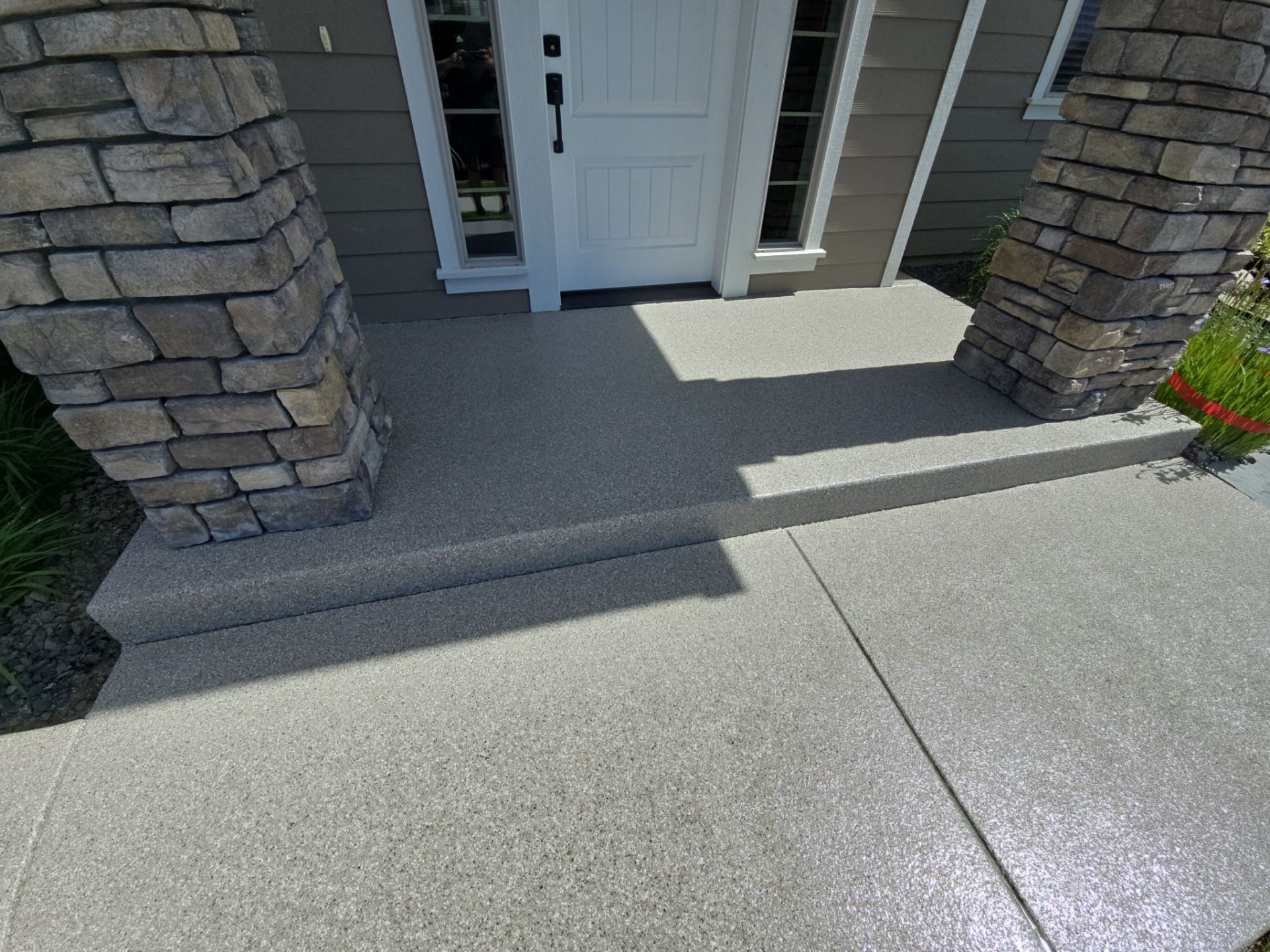 Walkway Transformation using Pebble Beach by Croc Coatings, LLC