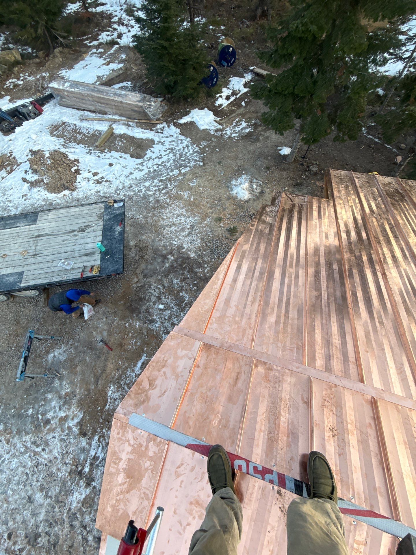 Zip Line Standing Seam  by Montana Roofing Solutions