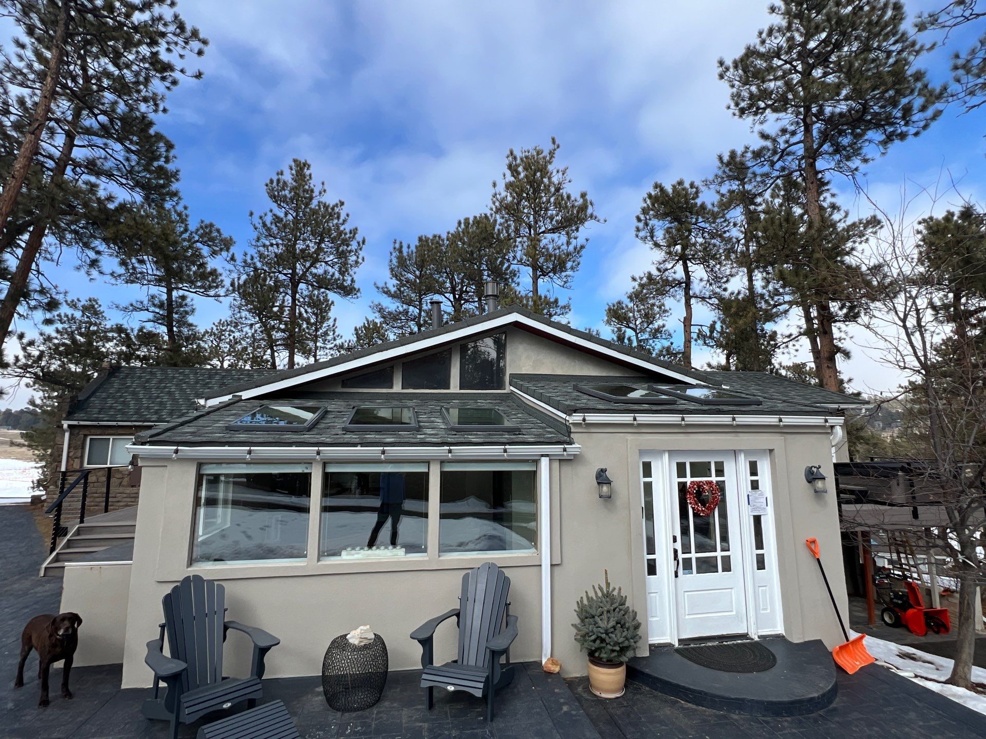 Residential Roofing Installation using Stone Coated Steel by Blue Peaks Roofing LLC 