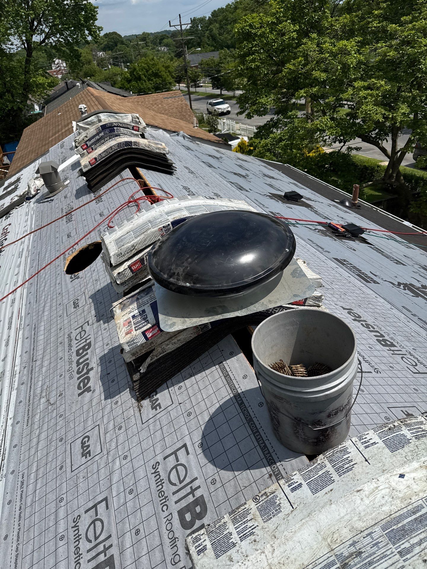 Residential Roofing Installation using GAF HDZ SHINGLES by La Bendicion Contruction Llc
