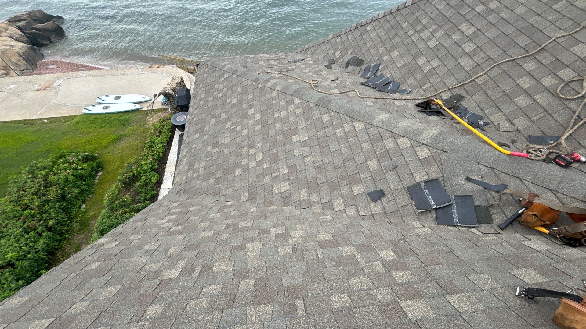 Standing Seam Aluminum Roof Installation by Lecla Home Improvements and Roofing INC