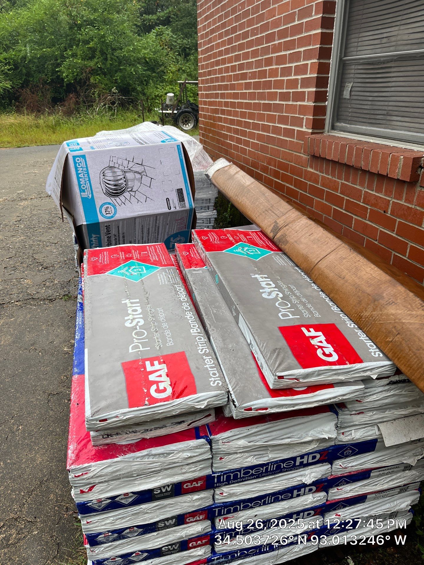 GAF Timberline HDZ Roof Replacement on Brick Home in Hot Springs by Temple Roofing and Exteriors