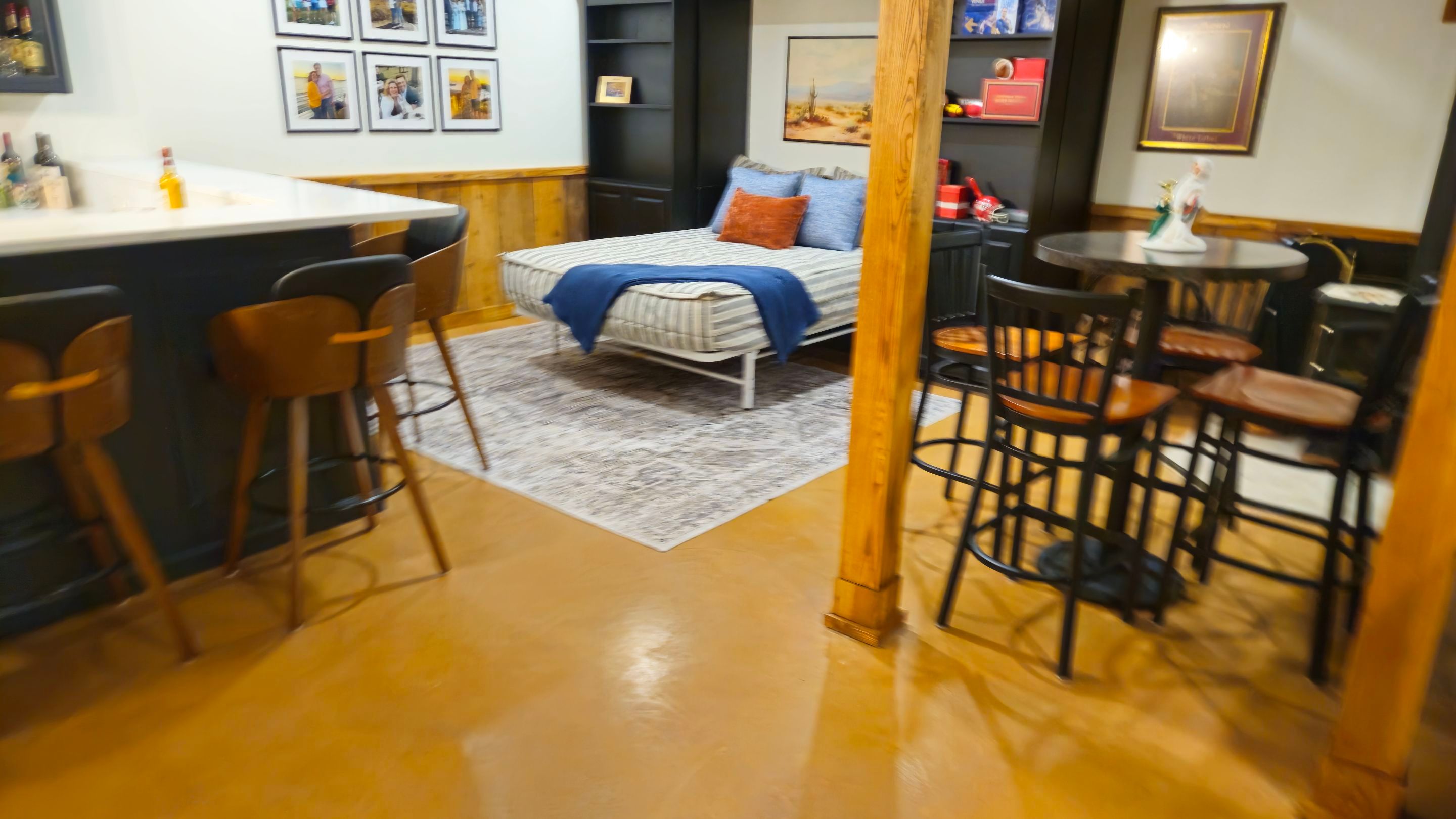 Basement Floor Remodel with Haven Reno KC by Big Red Decorative Concrete, LLC