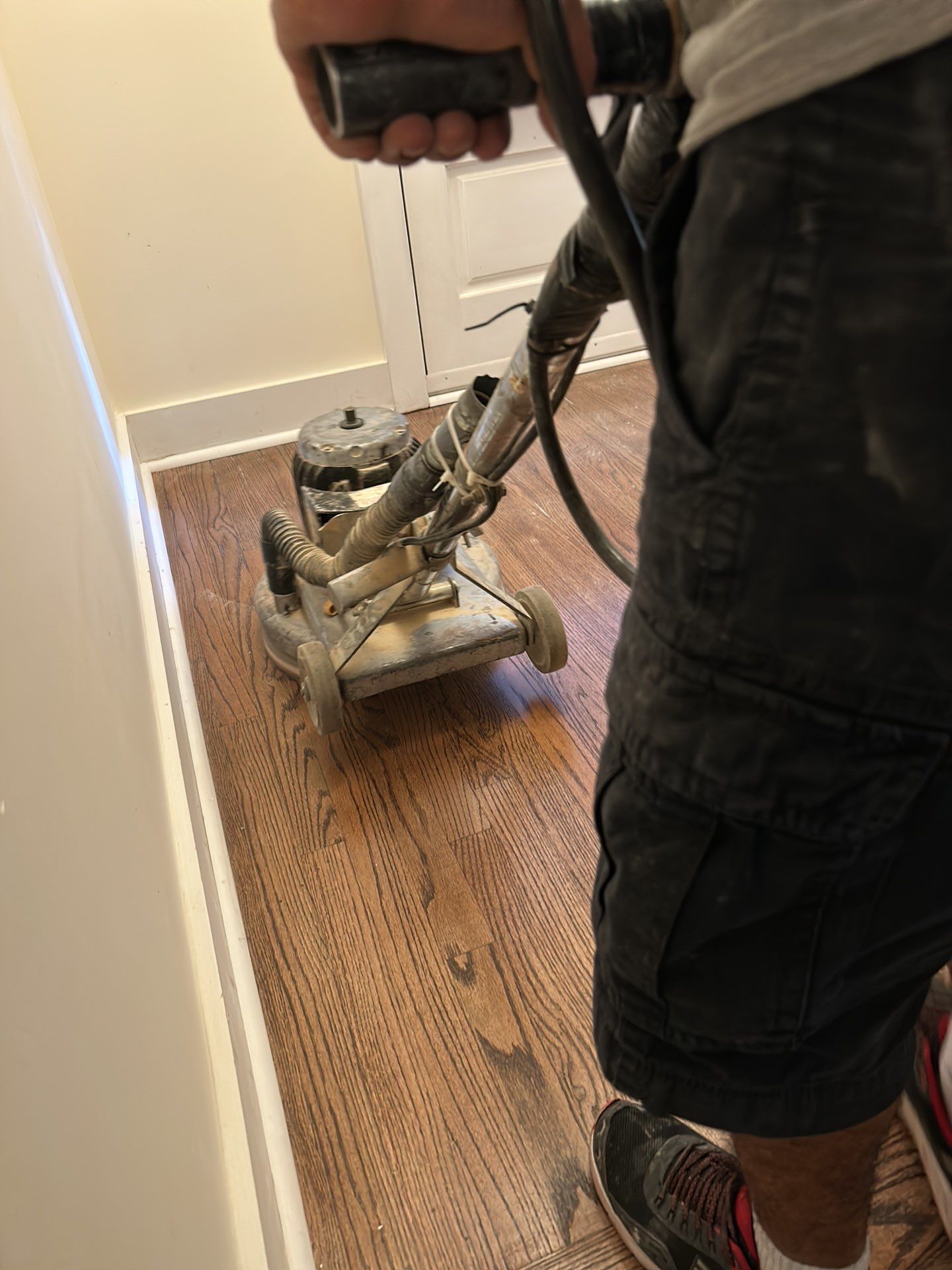 Classic Stair remodel with Oak Treads by Footprints Floors of East Atlanta