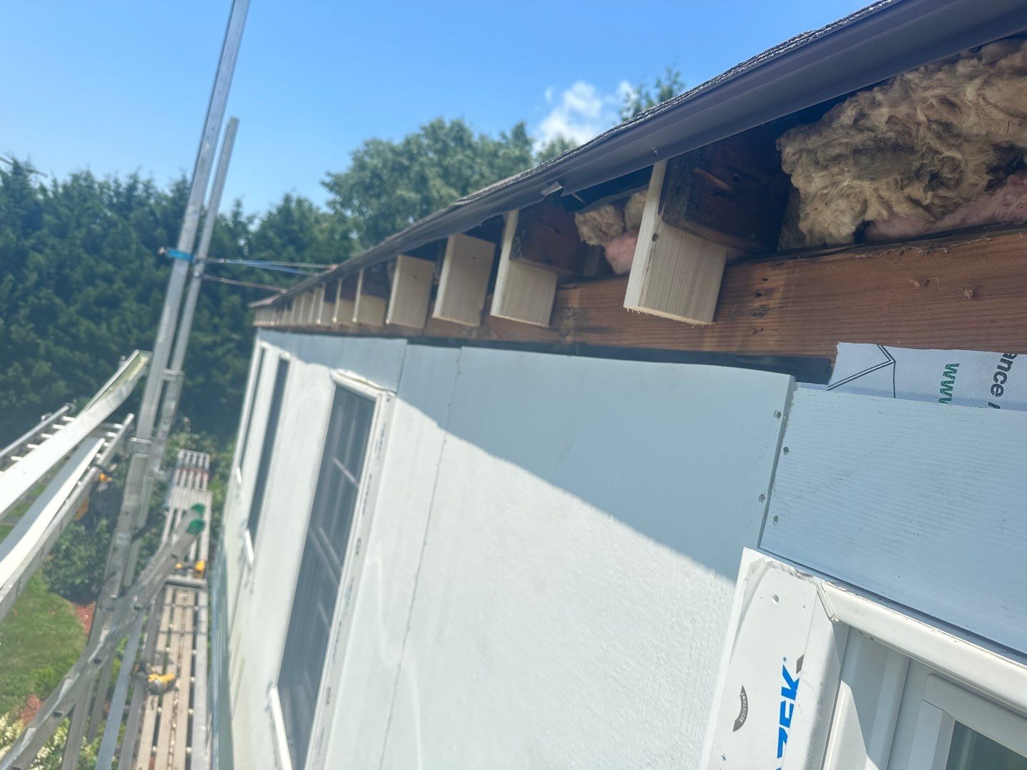 Siding Installation using Hardie Plank Artic white by A Plus Exterior