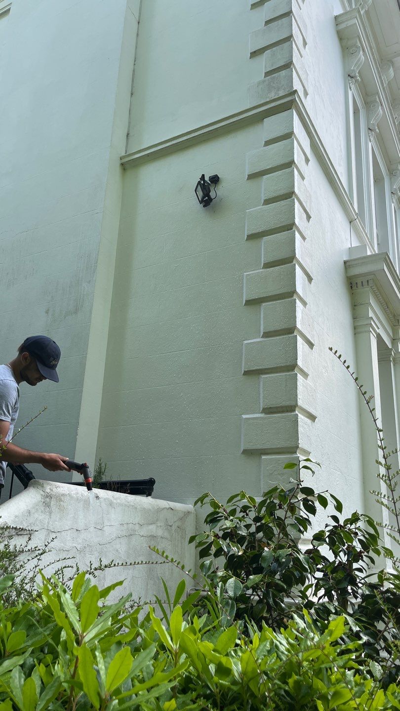 Render and patio clean using Pureseal Biocide by Ges Exterior Cleaning ltd