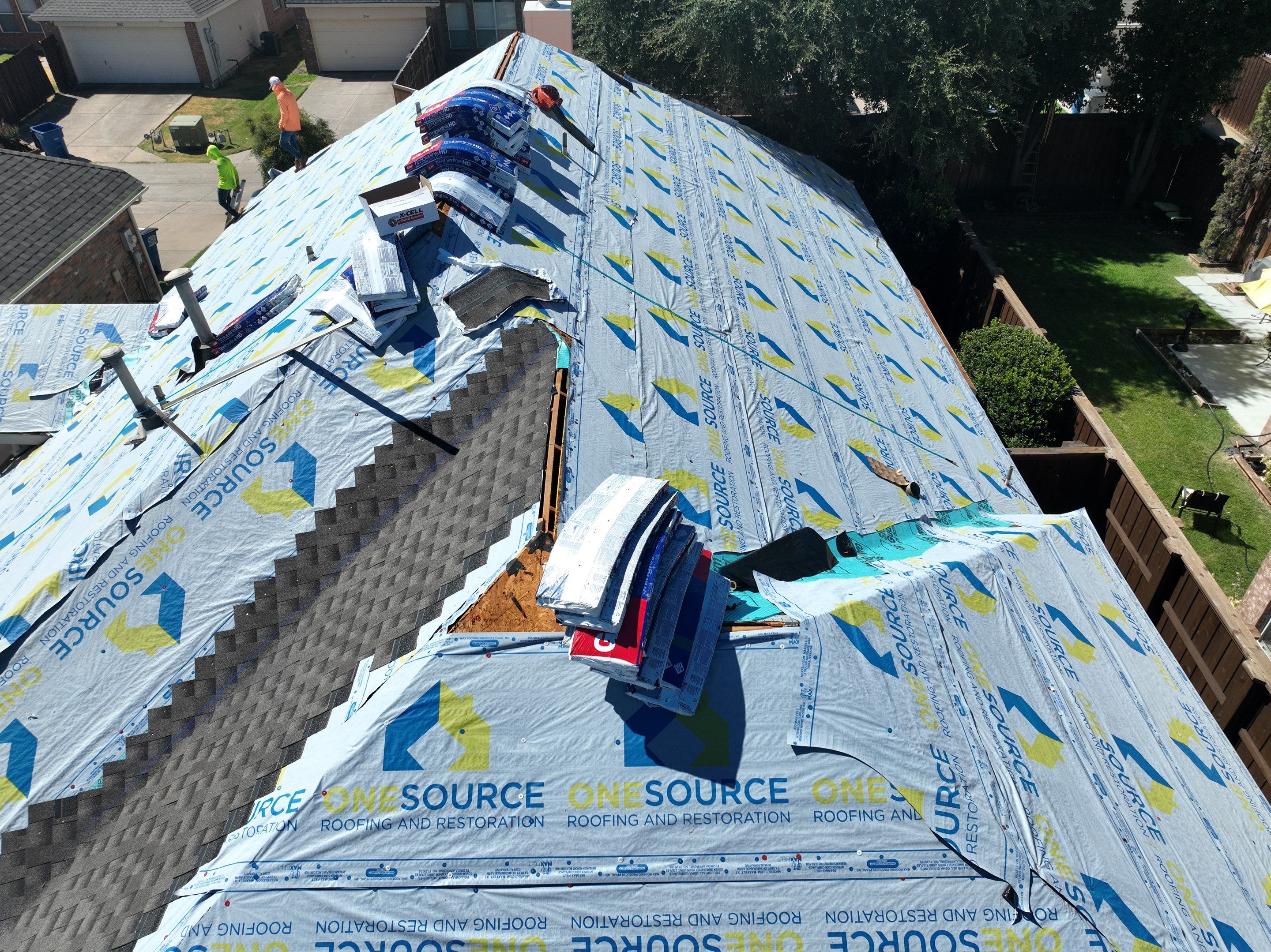 Residential Roofing Installation using GAF Timberline HDZ Weathered Wood by OneSource Roofing and Restoration