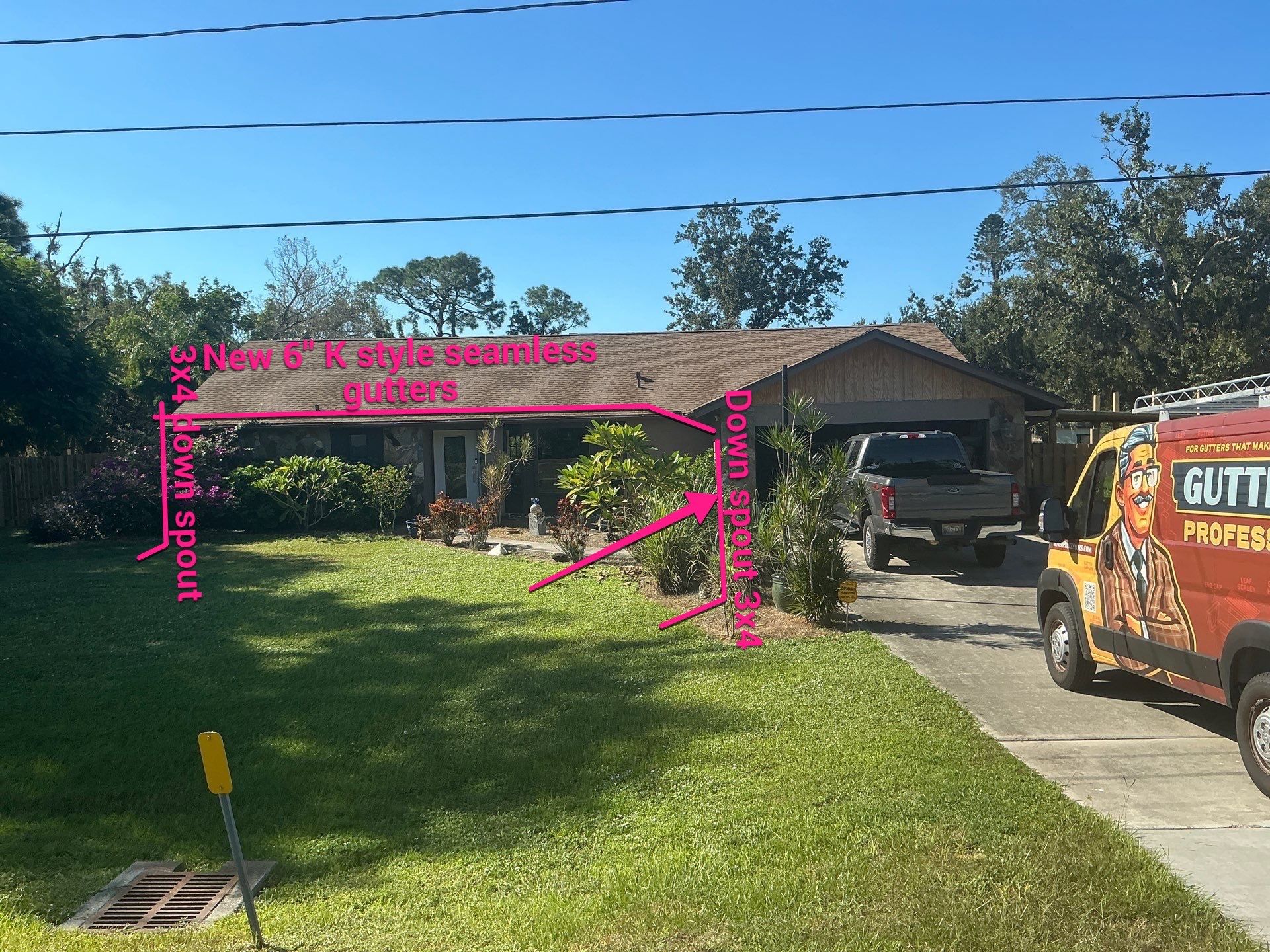 Brown Seamless Gutters for Beach Cottages in Sarasota FL by Gutter Professors