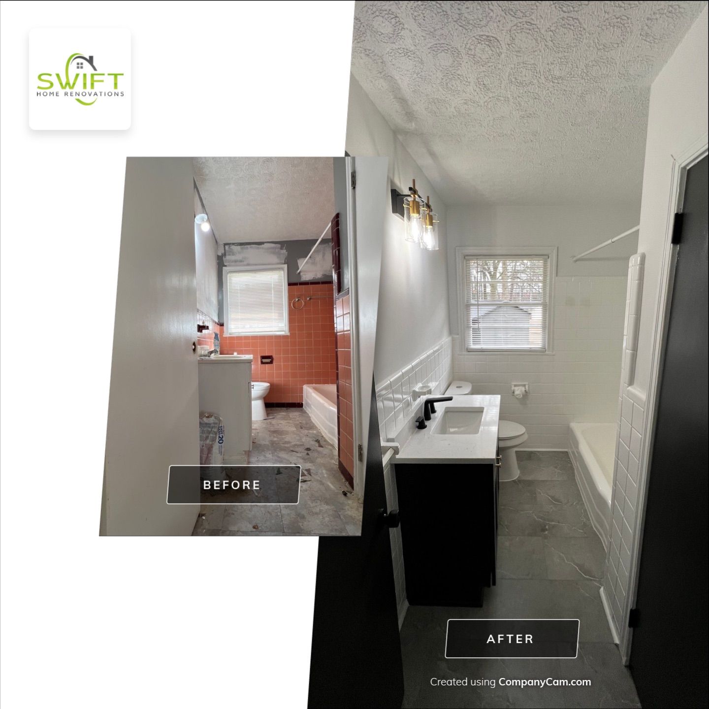 Marietta Interior Renovation Featuring Kitchen, Bathroom, and Hardwood Flooring Upgrades by Swift Home Renovations