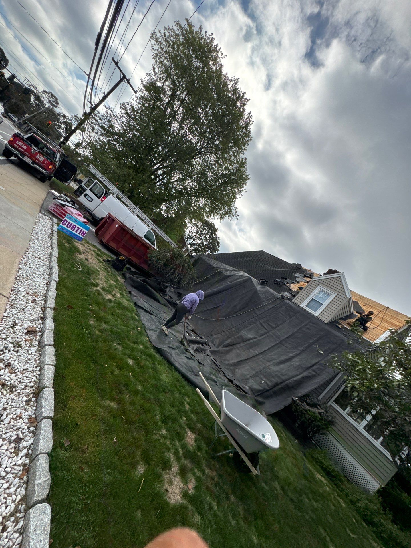 Front Roof Replacement & Roof Cleaning | Waltham, MA by Mighty Dog Roofing of Greater Middlesex County