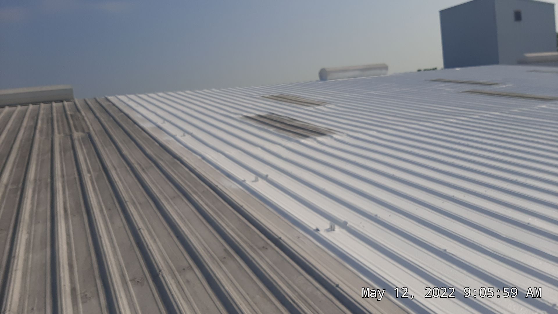Commercial Metal Restoration System using Aldocoat Coatings by Hostetler Roofing