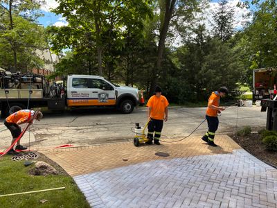 Brick paver repair, cleaning and sealing