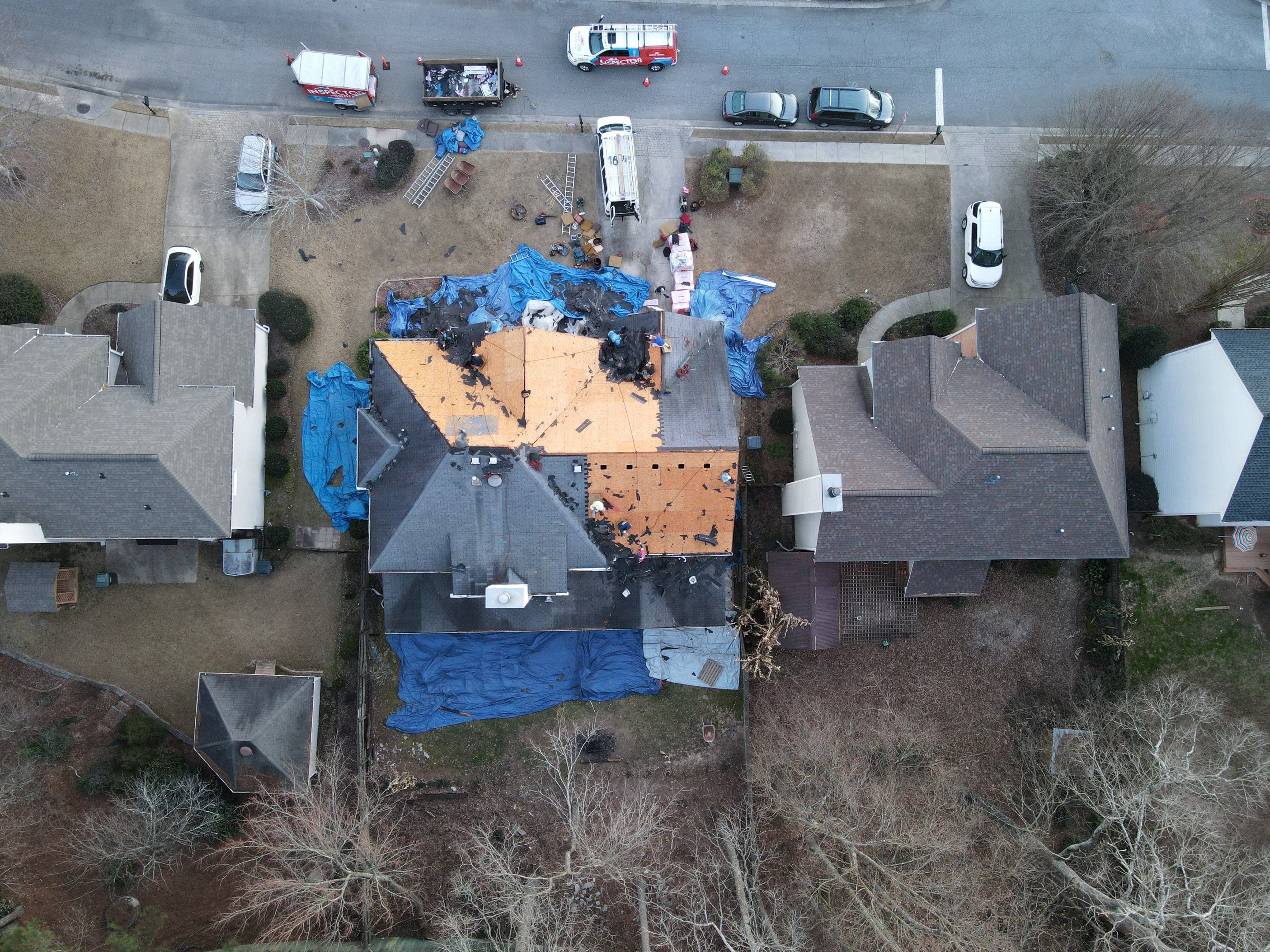 Residential Roofing Installation using Owens Corning by Inspector Roofing and Restoration