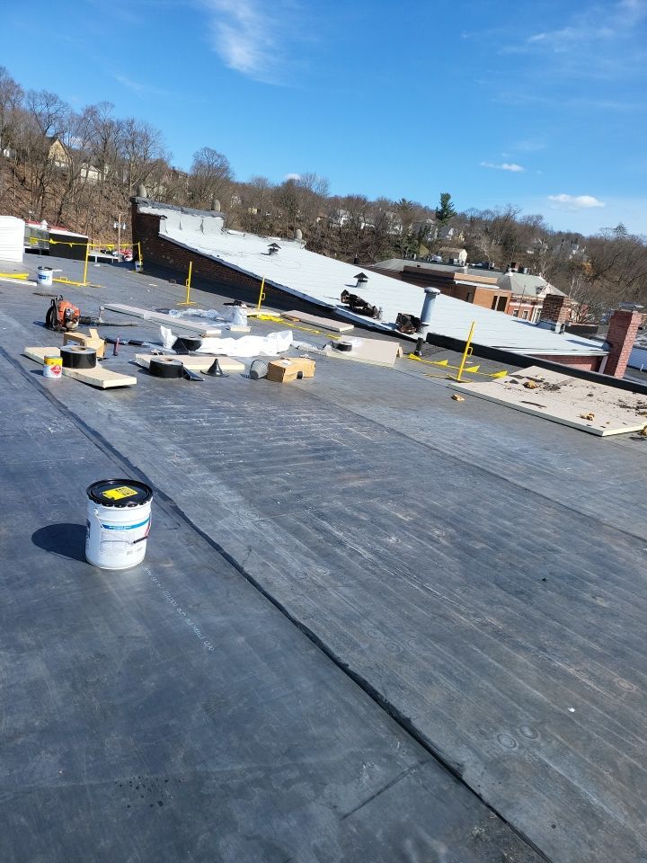 Commercial Roofing Installation using EPDM  by A Plus Exterior